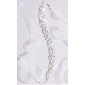Davids Bridal Pear Crystal Wedding Sash Belt